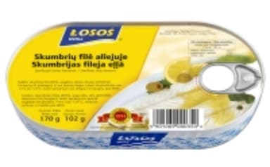 Mackerel fillets in oil, 170 g, E/O