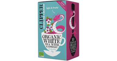 Organic white raspberry-flavored tea