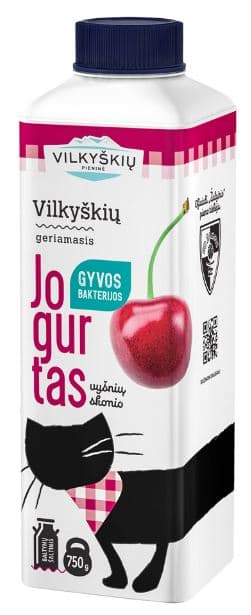 Geriamasis jogurtas, vyšnių skonio, 2% riebumo, 750 ml, tetratop