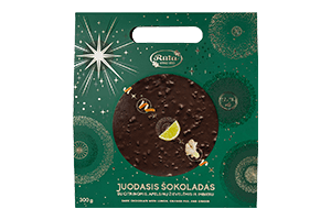 Juodasis šokoladas su citrinomis, apelsinų žievelėmis ir imbieru 300g