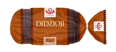 Bread DIDŽIOJI, dark, 800 g
