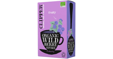 Organic herbal tea with forest berry flavor