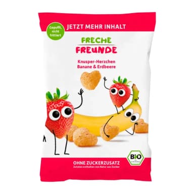 Corn with strawberries and bananas, from 12 months, organic