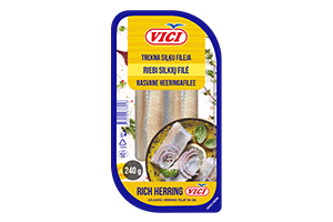 Riebi sūdyta silkių filė aliejuje, 240 g