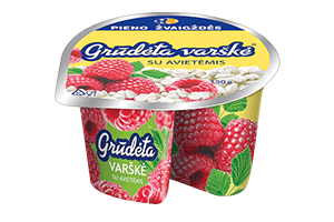 COTTAGE CHEESE with raspberries, 7%, 150g