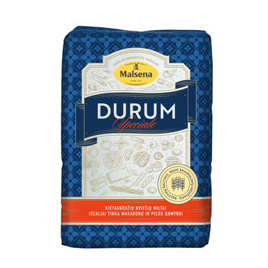 Kietagrūdžių kviečių miltai MALSENA, Durum, 1kg