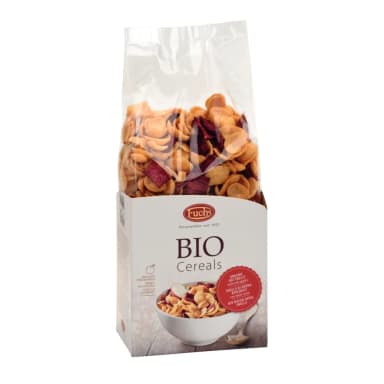 Avižų kriauklytės su raudonais obuoliais BIO CEREALS, ekologiškos