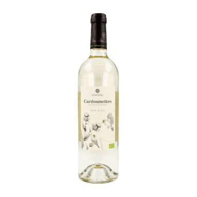 White dry wine LES CARDOUNETTES CHARDONNAY, 12%, organic