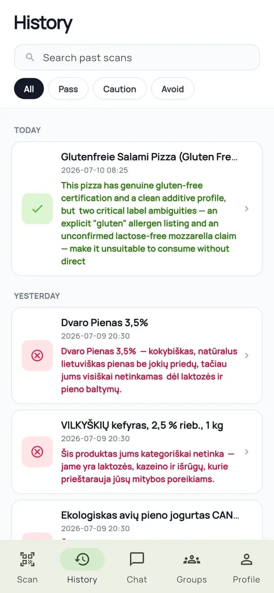 Kaikki skannaamasi tallennettuna