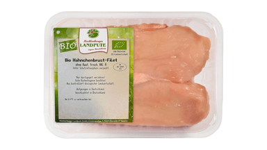 Bio Chicken Breast Fillet without Skin (2 pieces), 440 g