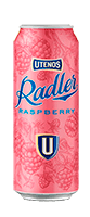 UTENOS beer cocktail RADLER RASPBERRY, 2%, 500 ml