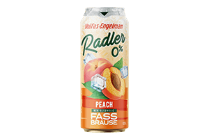 Sparkling non-alcoholic beer made with peach juice. FASSBRAUSE RADLER 0.5l