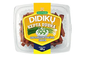 DIDIKŲ grietinės ir svogūnų skonio kepta duona 180g