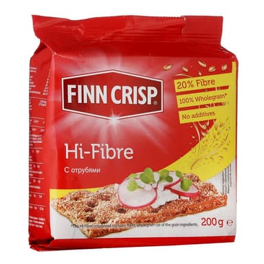 Duonos traškučiai FINN CRISP, Hi-Fibre, 200 g