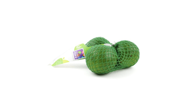 Organic packaged green limes, class 1