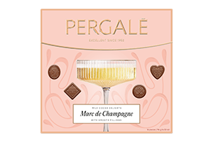 Pieninio šokolado saldainių rinkinys PERGALĖ MARC DE CHAMPAGNE 114g