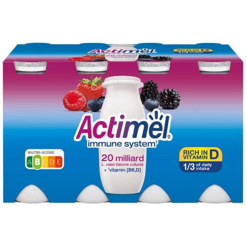 Drinking yogurt ACTIMEL, wild berry flavor, 8 x 100 ml
