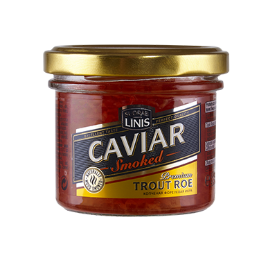 Rūkytų upėtakių ikrai PREMIUM  100g