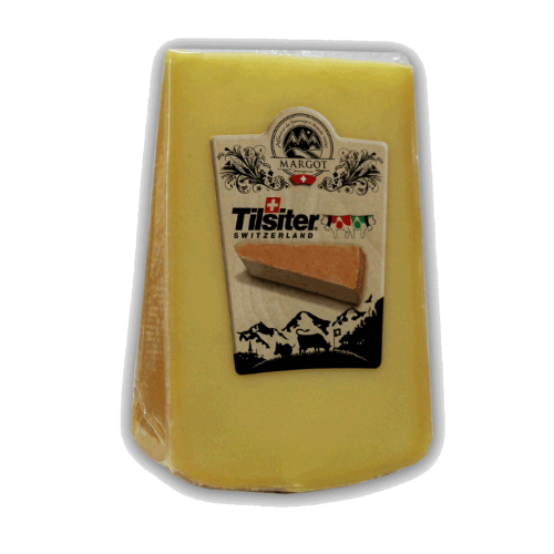 Semi-hard cheese Tilsit Green, aged 1-2 months, 200 g