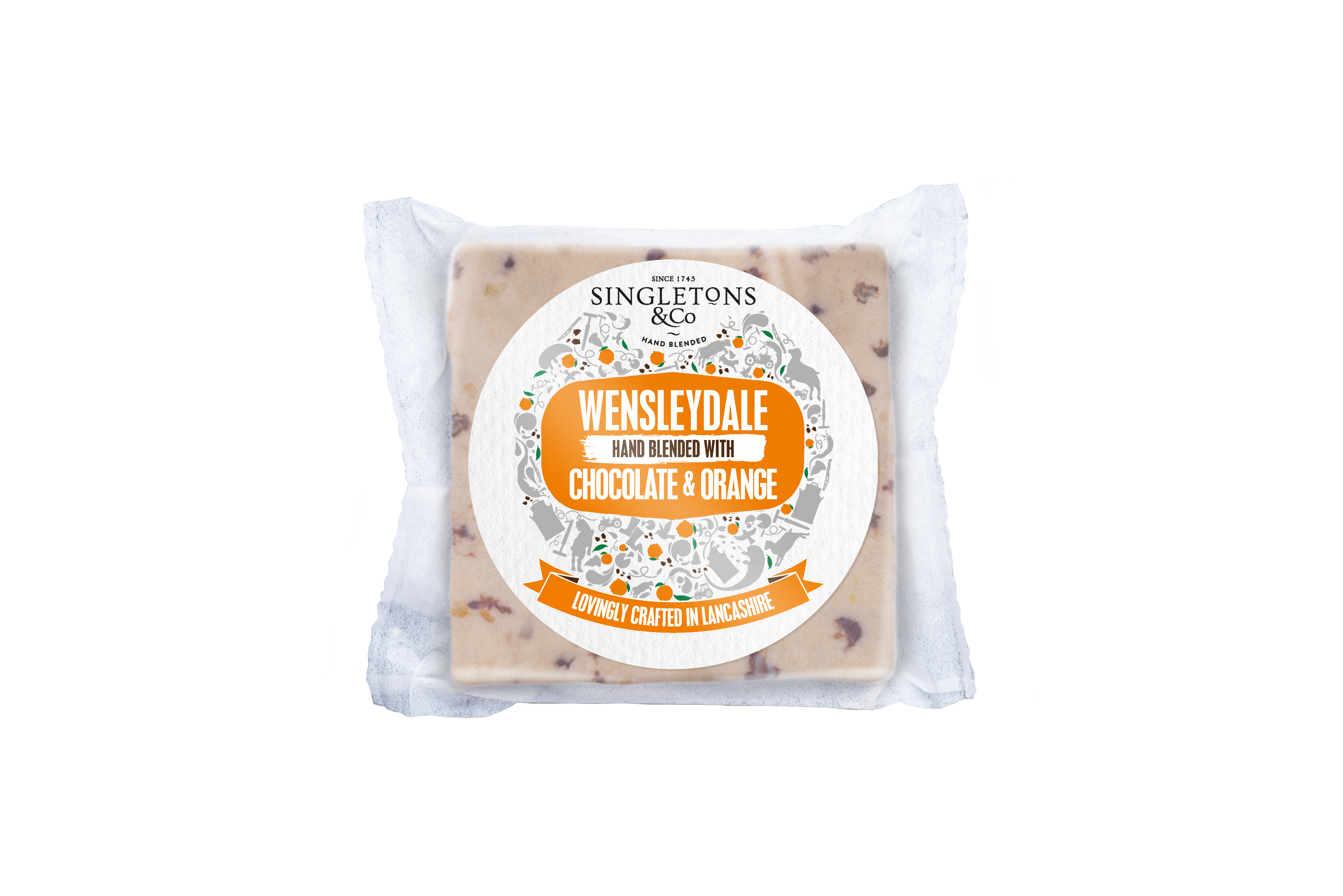 Sūris WENSLEYDALE Chocolate & Orange, 200 g