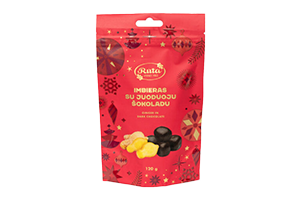 Imbieras su juoduoju šokoladu (50%) 120 g
