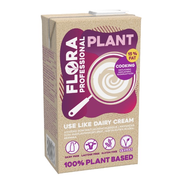 Vegan vegetable cream, FLORA, Professional, 15% ,1l (M)