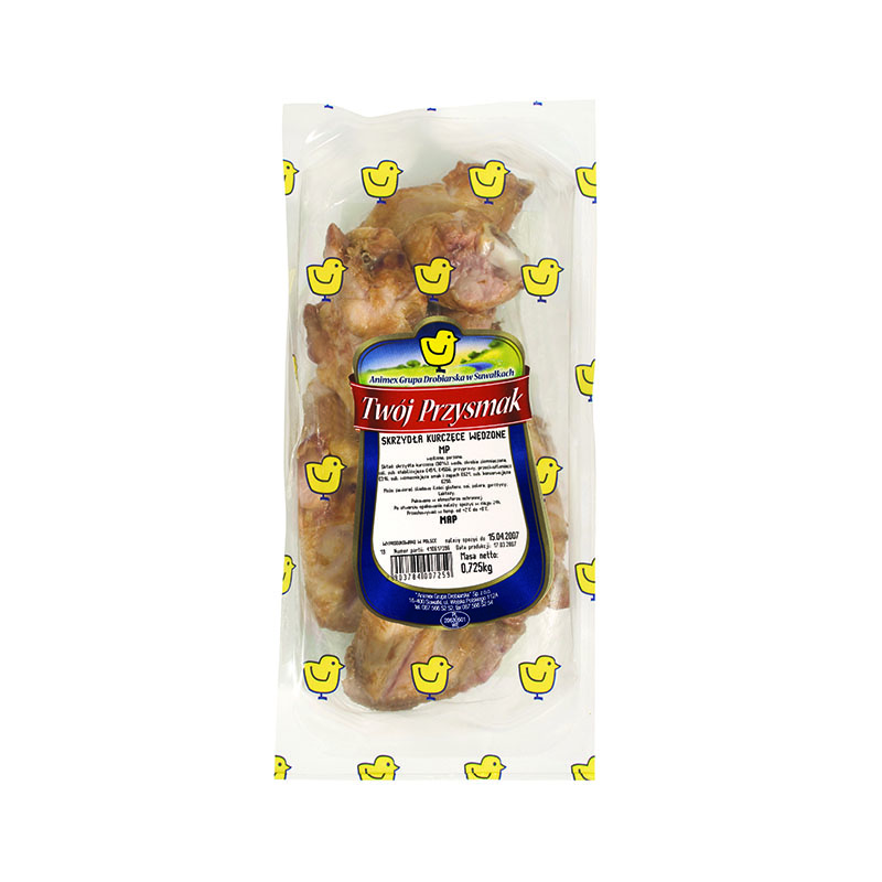 Boiled and smoked chicken wings, vacuum, ~850 g