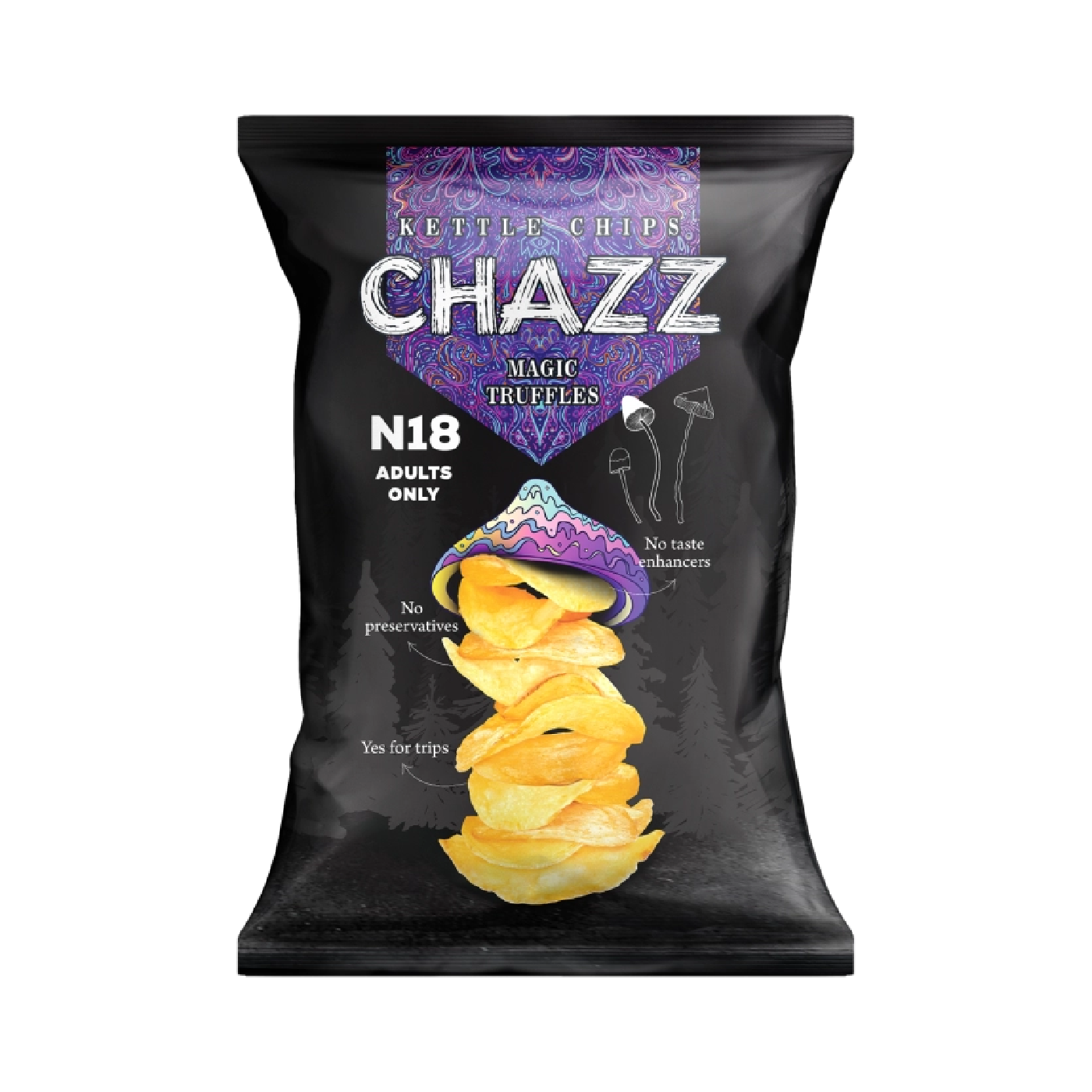 Bulvių traškučiai CHAZZ, su triufeliais, 90 g