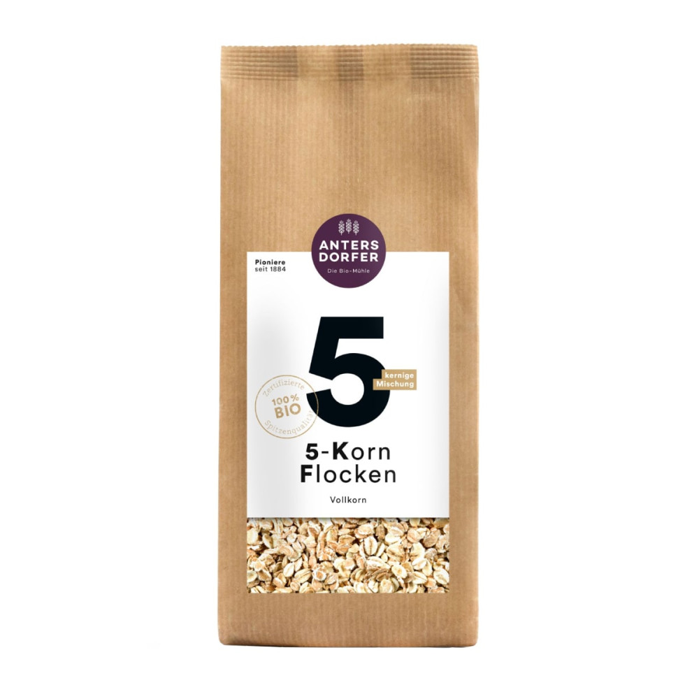 5 grain flakes, organic