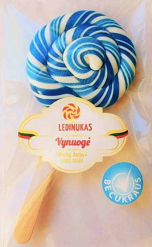 Ledinukas VYNUOGĖ be cukraus ant pagaliuko