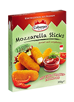 Kepamos Mozzarella lazdelės su pomidorų ir paprikų padažu 300g