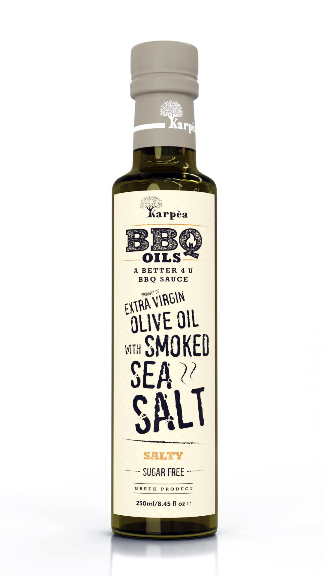 Olive oil KARPEA, BBQ, extra virgin, with smoked sea salt, 250 ml