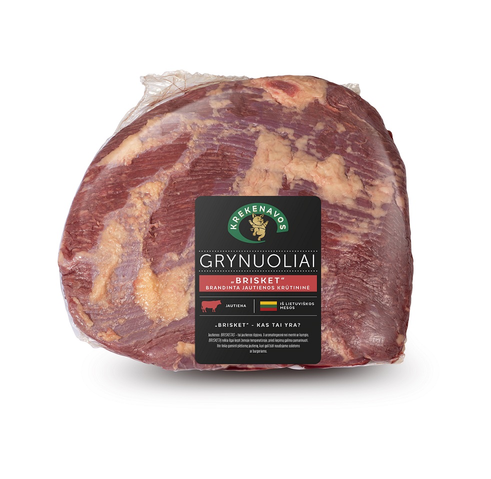 Chilled beef brisket KREKENAVOS Grynuoliai, boneless, ~1.4 kg