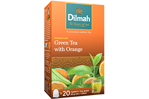 DILMAH Green Orange Green Tea with String, 30 g