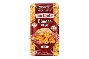Čederio sūrio gabaliukai JON-CHEDAR BBQ 50%, 80g
