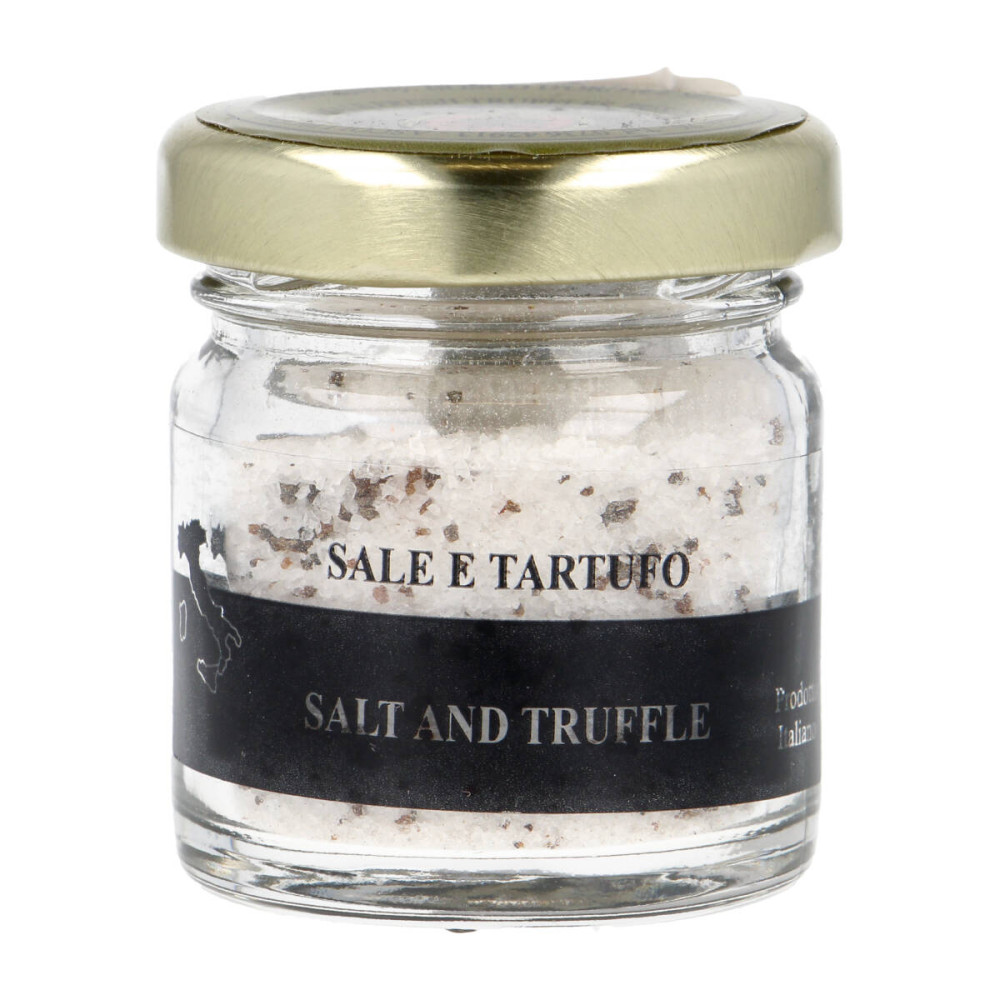 Salt with summer black truffles