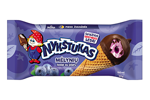 Vaniliniai grietininiai ledai su mėlynių įdaru NYKŠTUKAS 150ml