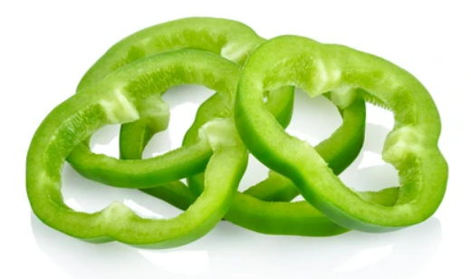 Frozen green peppers, slices, 500 g