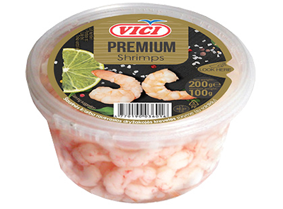 Lukštentos krevetės VIČI PREMIUS sūryme, 200 g