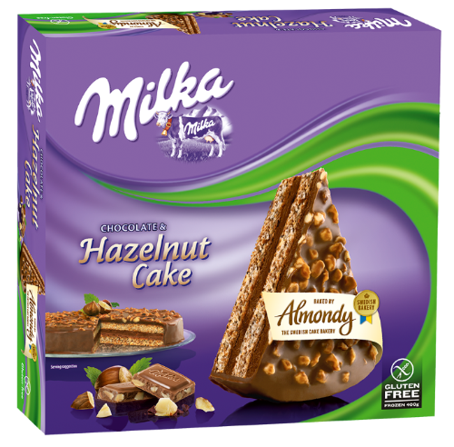 Šaldytas pyragas MILKA Hazelnut, 400 g nepjaustytas