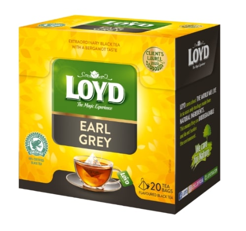 Black tea LOYD Earl Gray, 20 x 2g