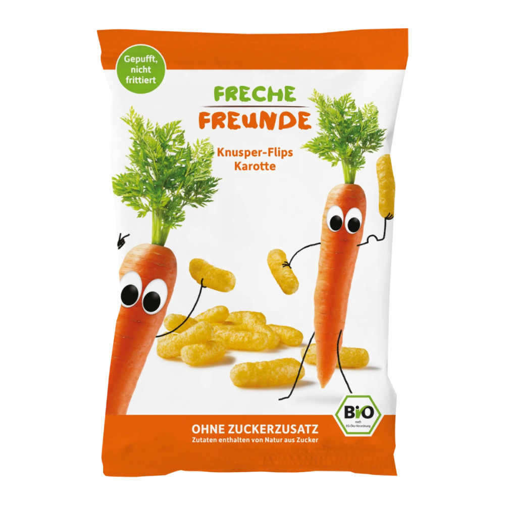 Corn crisps with carrots, suitable from 12 months, organic