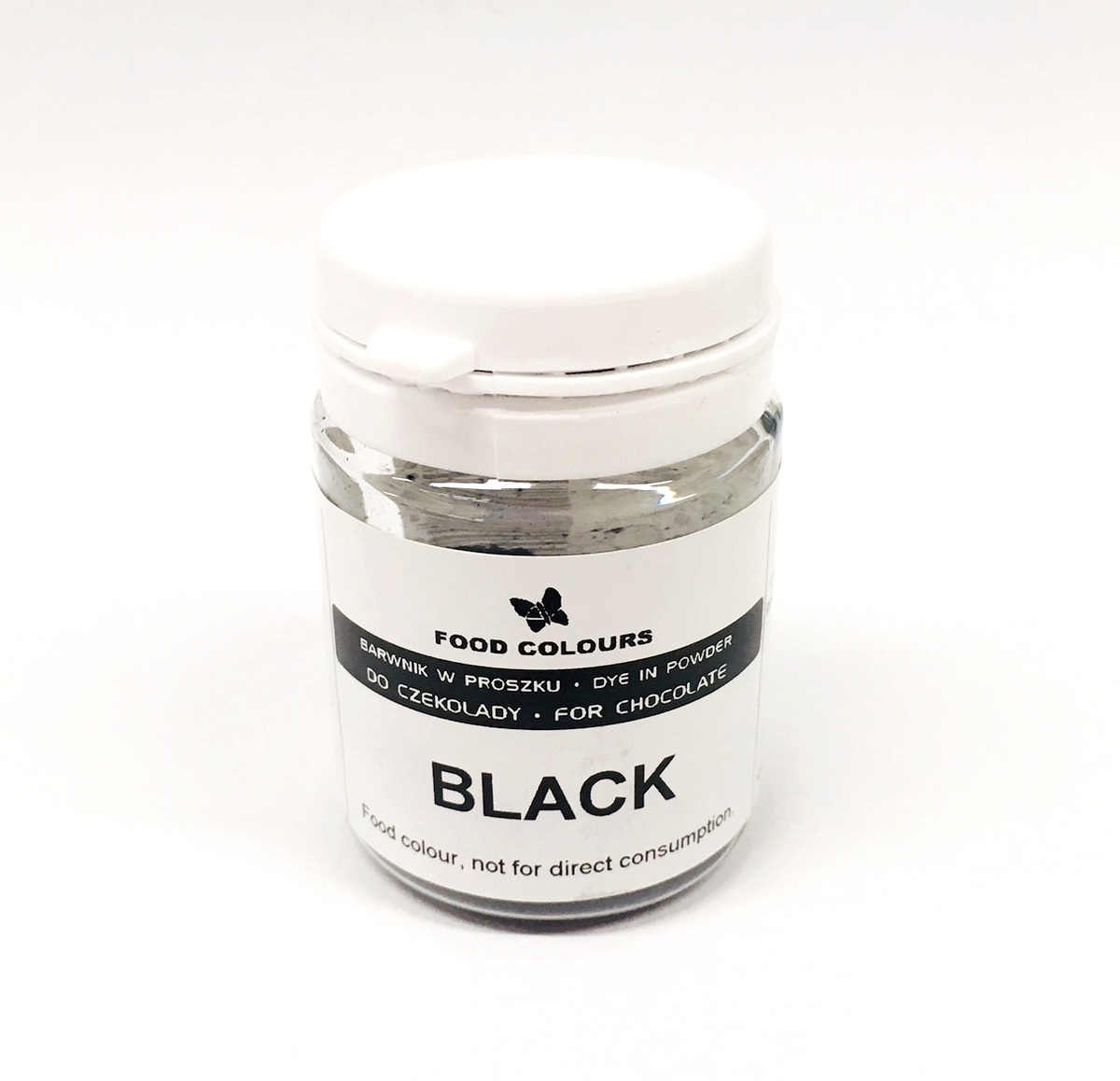 Food colour for chocolate and fat mousses, black, 20 g