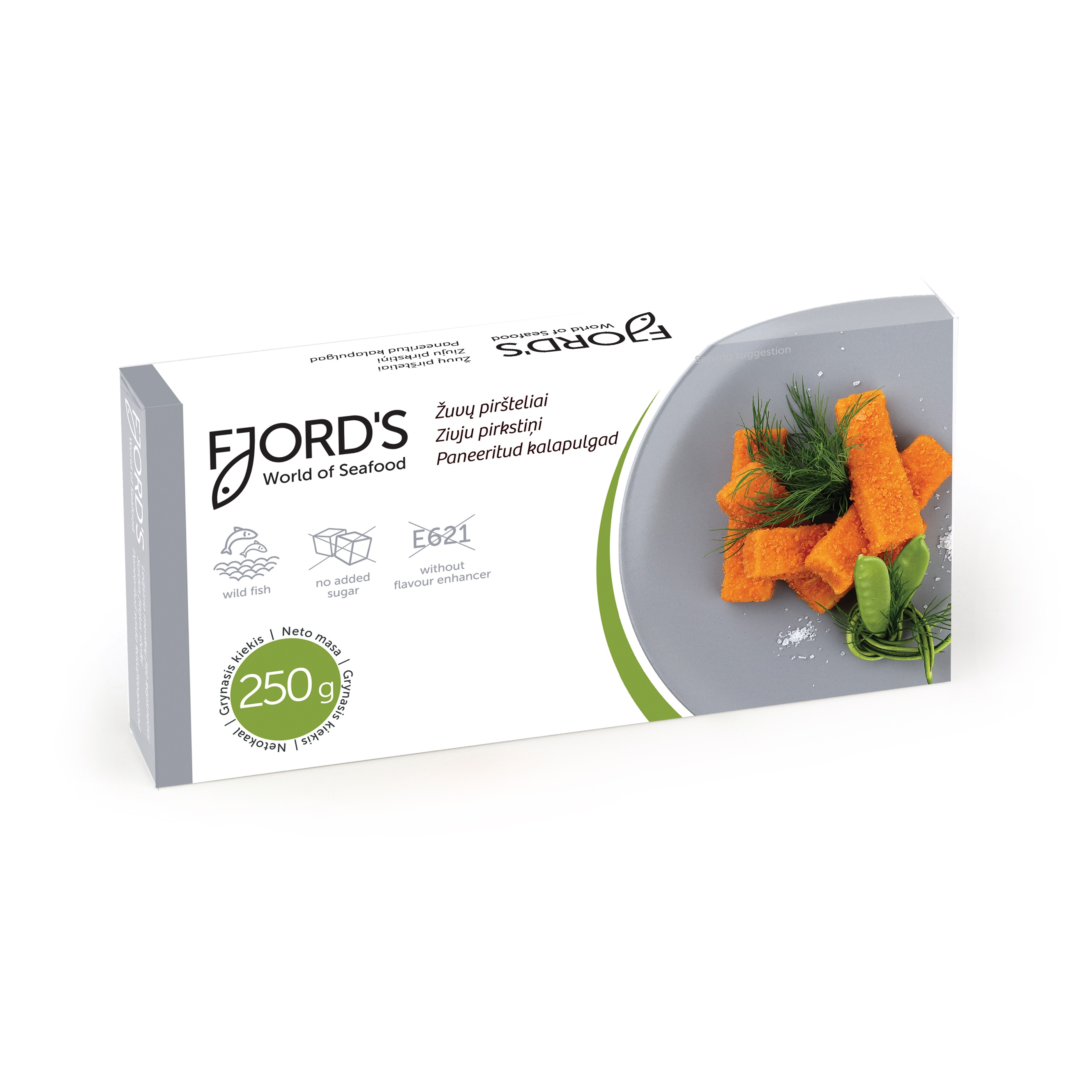 Frozen fish fingers FJORD'S, 250g