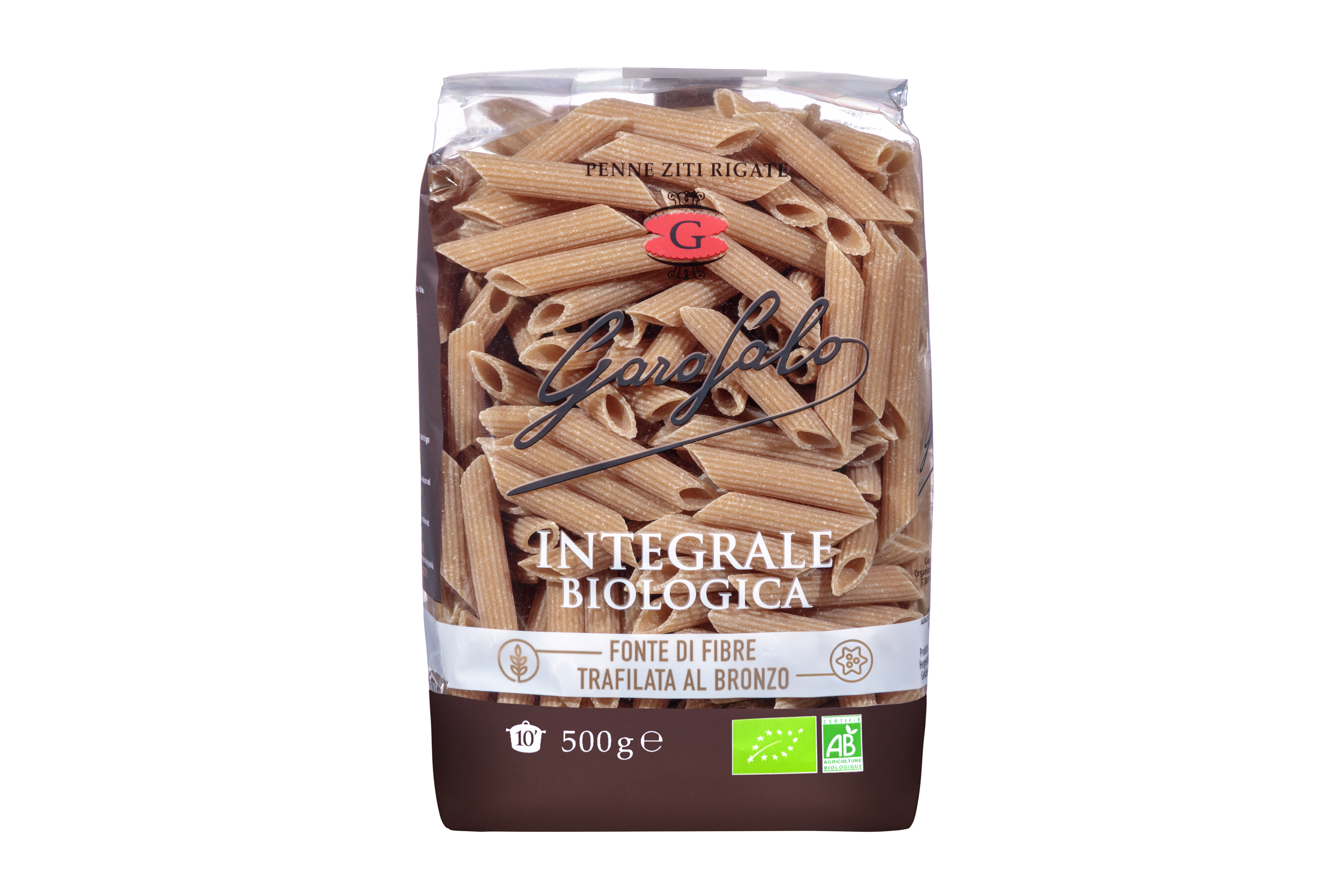 Ekologiški pilno grūdo makaronai GAROFALO, vamzdeliai, 500 g, LT-EKO-001