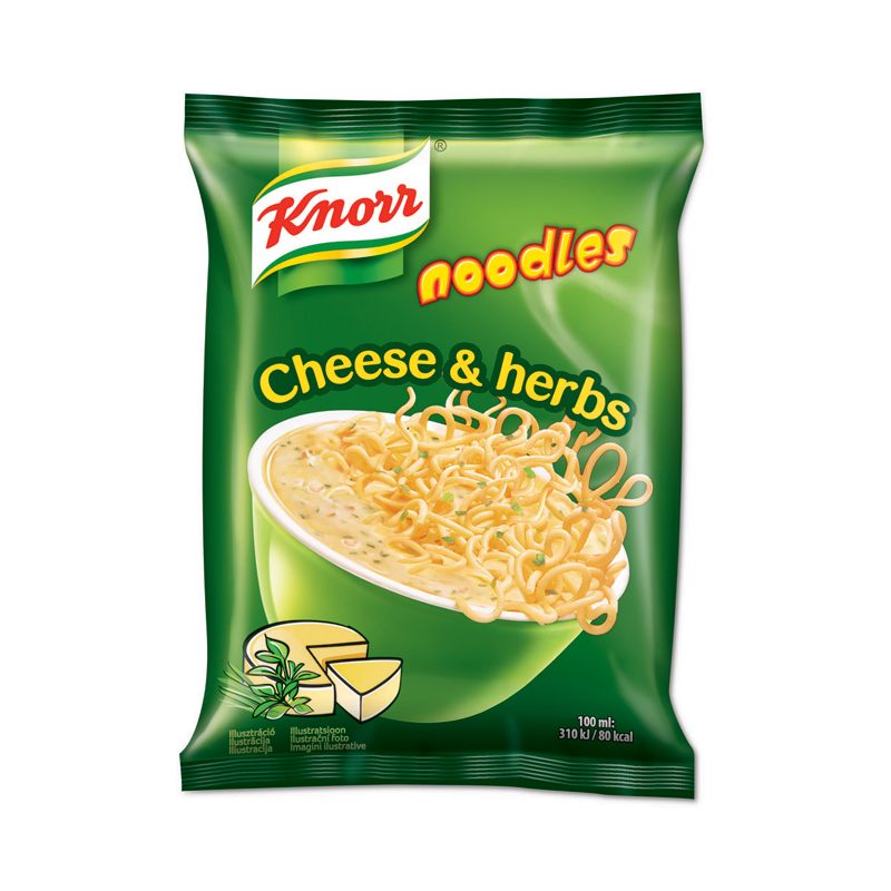 Greitai paruošiami makaronai KNORR, sūrio ir žolelių skonio, 61 g