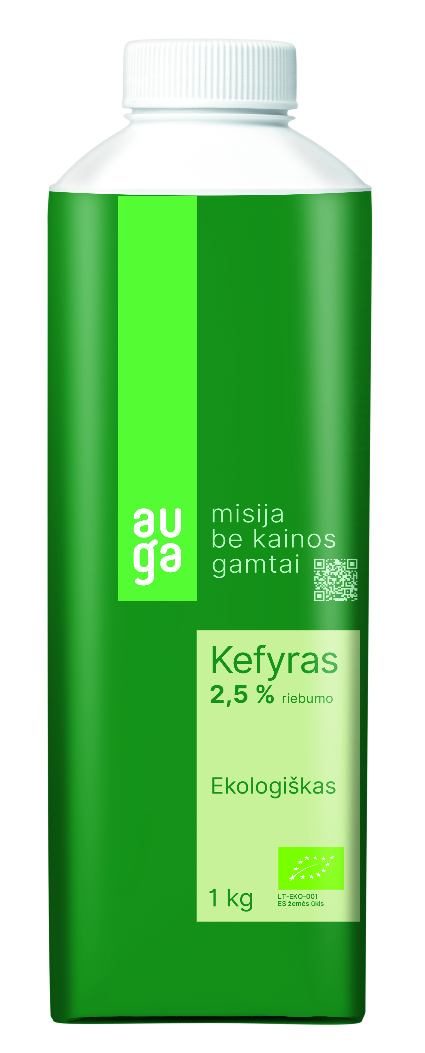 AUGA organic kefir 2,5% fat, 1kg, LT-EKO-001