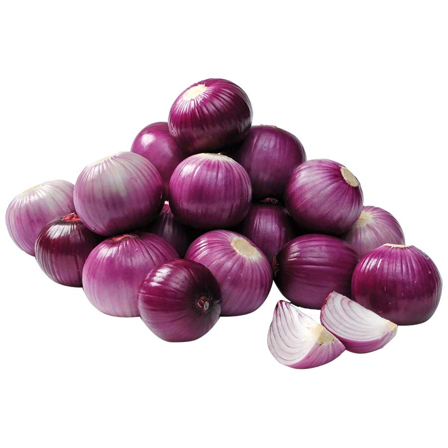 Red onions, peeled, 1 kg, KVU