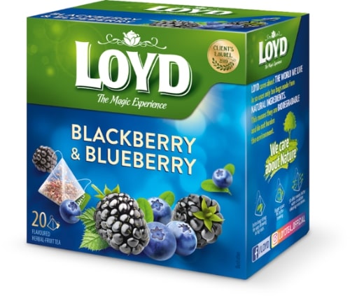 Herbal tea LOYD, blackberry and blueberry flavor, 20 x 2g