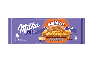 Pieninis šokoladas su žemės riešutais ir karamele MILKA, 276 g